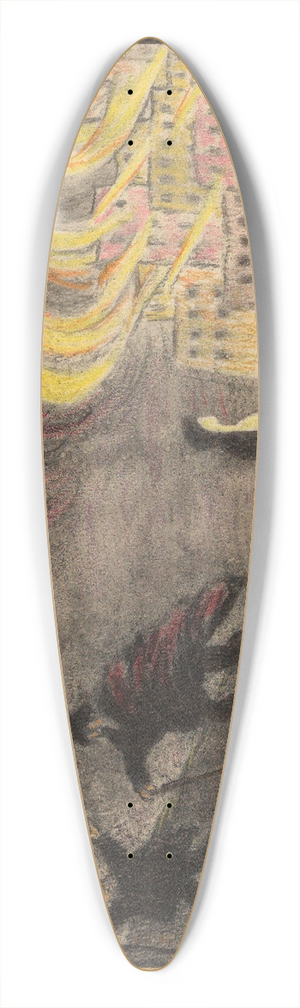 Karl Wiener - Lots Weib 39.3 inch art pintail longboard deck