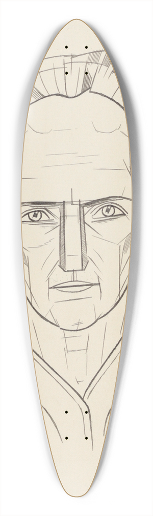 Karl Wiener - Mnnliches Portrt 39.3 inch art pintail longboard deck
