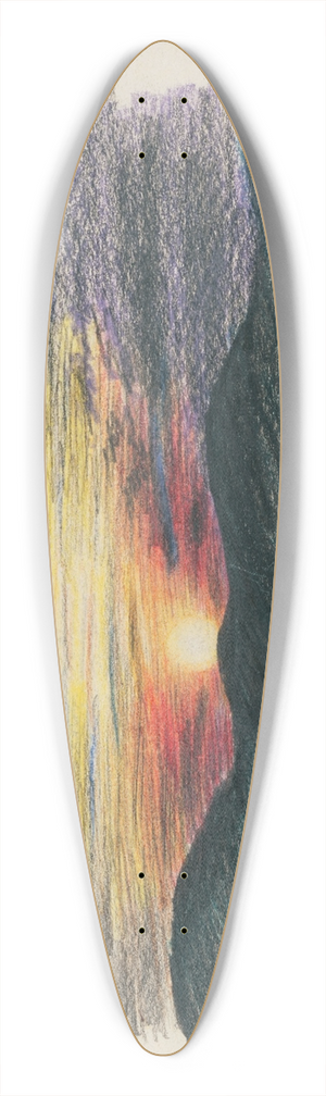 Karl Wiener - Naturstudie XLVII 39.3 inch art pintail longboard deck