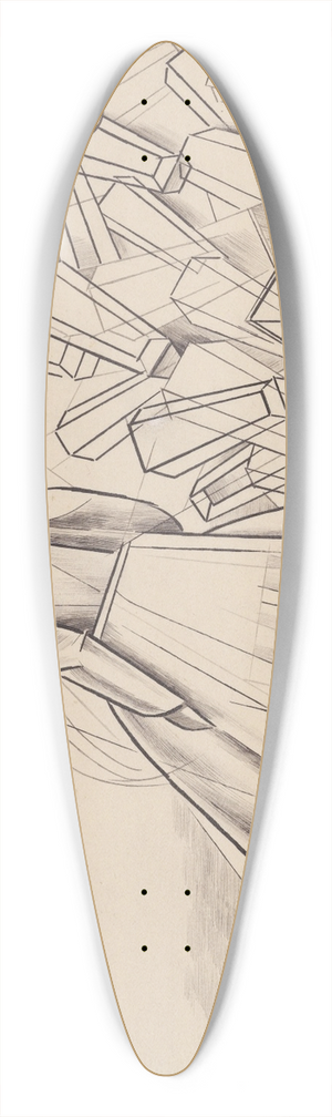 Karl Wiener - Niemals vergessen 39.3 inch art pintail longboard deck