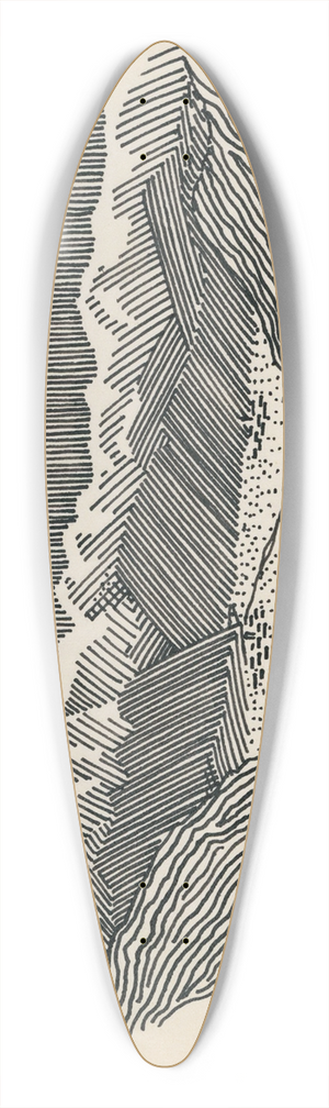 Karl Wiener - Ohne Titel 39.3 inch art pintail longboard deck