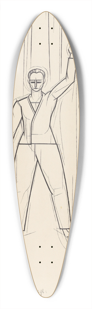 Karl Wiener - Ohne Titel 39.3 inch art pintail longboard deck