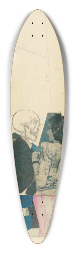 Karl Wiener - Ohne Titel (junge Frau und Tod) 39.3 inch art pintail longboard deck