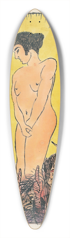 Karl Wiener - Ohne Titel (nackte Frauenfigur) 39.3 inch art pintail longboard deck