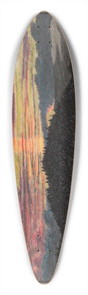 Karl Wiener - Ohne Titel (Naturstudie) 39.3 inch art pintail longboard deck