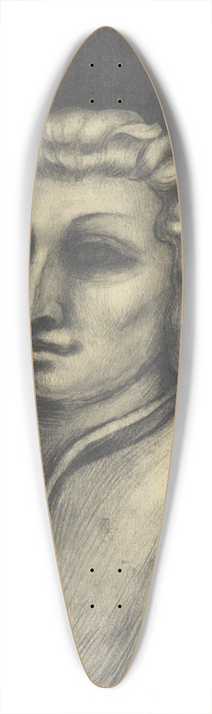 Karl Wiener - Ohne Titel (weibliches Portrt) 39.3 inch art pintail longboard deck