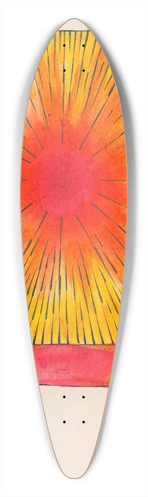 Karl Wiener - Sonne 39.3 inch art pintail longboard deck
