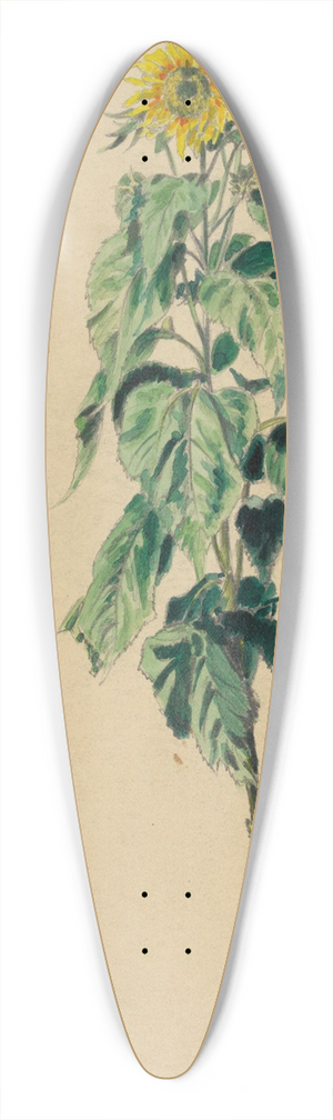 Karl Wiener - Sonnenblume 39.3 inch art pintail longboard deck