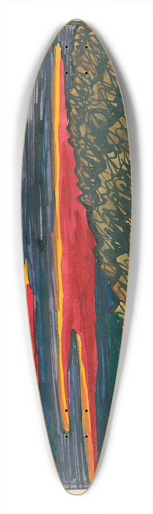 Karl Wiener - Sonnenuntergang 39.3 inch art pintail longboard deck