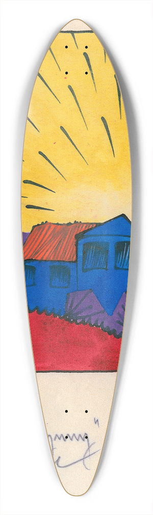 Karl Wiener - Sonnenuntergang 39.3 inch art pintail longboard deck