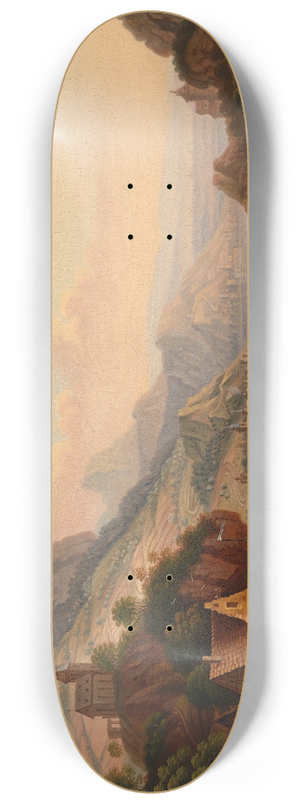 Christian Georg Schtz the elder - Rheinlandschaft 8.25 inch art skate deck