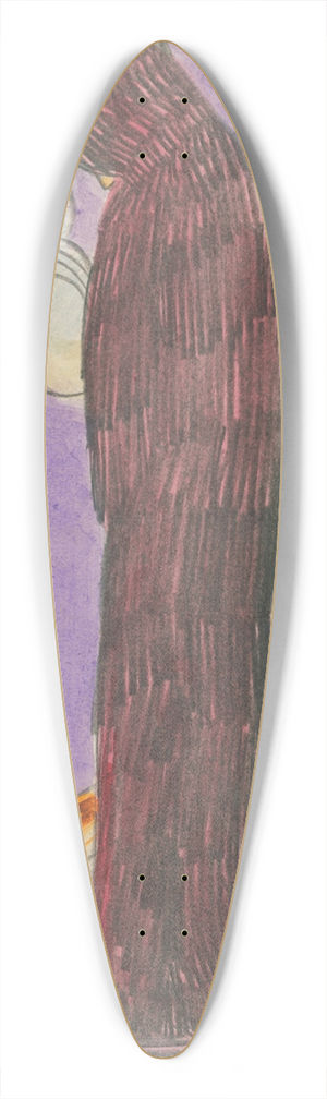 Karl Wiener - Trauer 39.3 inch art pintail longboard deck