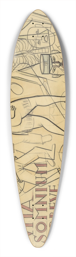 Karl Wiener - Vita somnium breve 39.3 inch art pintail longboard deck