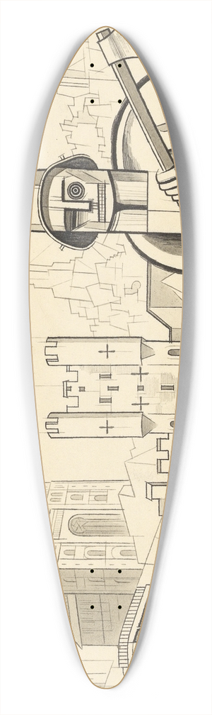 Karl Wiener - Vom Gestern 39.3 inch art pintail longboard deck