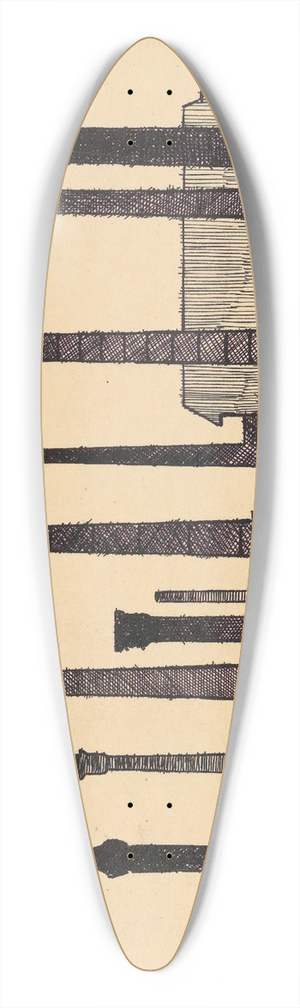 Karl Wiener - Vorstadt VIII 39.3 inch art pintail longboard deck