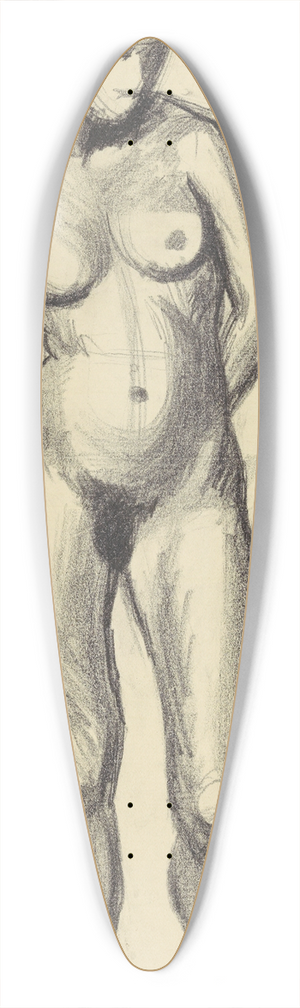 Karl Wiener - weiblicher Akt 39.3 inch art pintail longboard deck