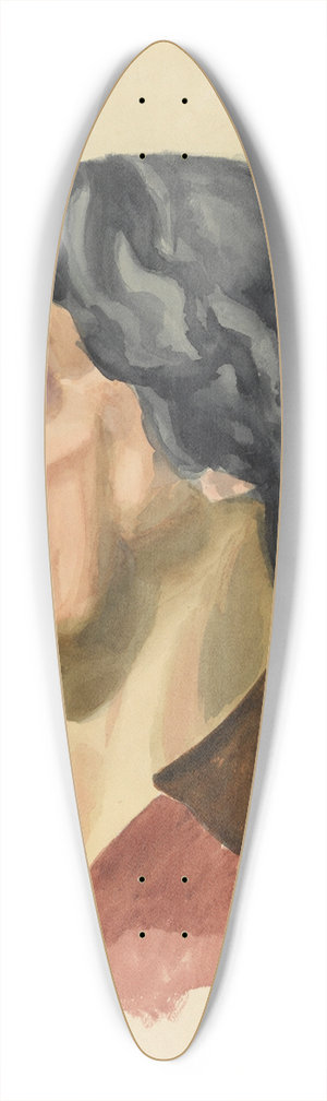 Karl Wiener - weibliches Portrt 39.3 inch art pintail longboard deck