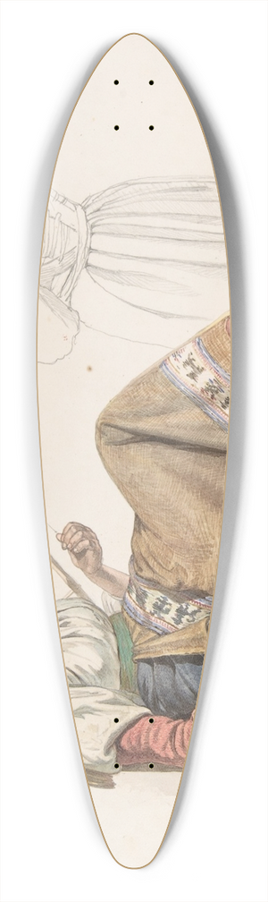Karl Wilhelm Freiherr von Heideck - Neapolitan Woman 39.3 inch art pintail longboard deck