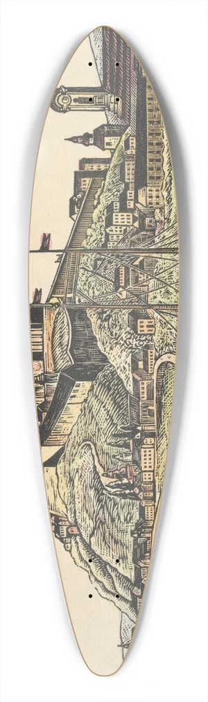 Karol Frech - Bratislava 39.3 inch art pintail longboard deck