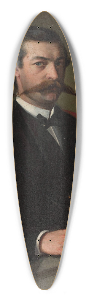 Karol Miller - Portrait of a man 39.3 inch art pintail longboard deck