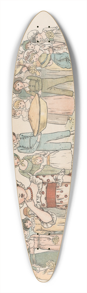 Kate Greenaway - A Apple Pie Pl 18 39.3 inch art pintail longboard deck