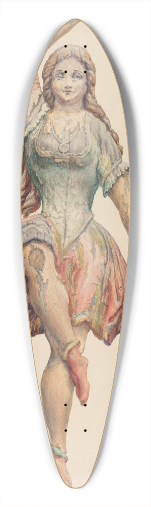 Katharine Merrill - Dancing Girl from Sparks Carousel Wagon 39.3 inch art pintail longboard deck