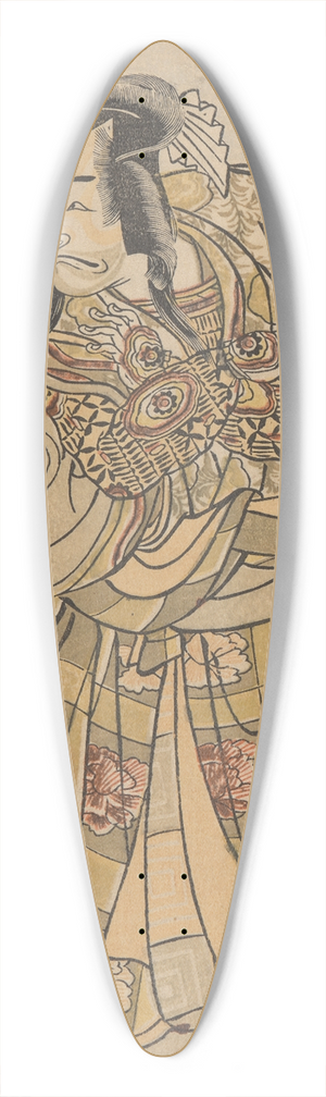 Katsukawa Shunch - The Actor Ichikawa Danjuro as Samurai 39.3 inch art pintail longboard deck