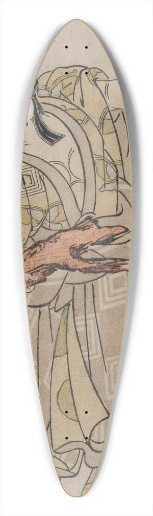 Katsukawa Shunk - Ichikawa Monnosuke II as Soga no Goro 39.3 inch art pintail longboard deck