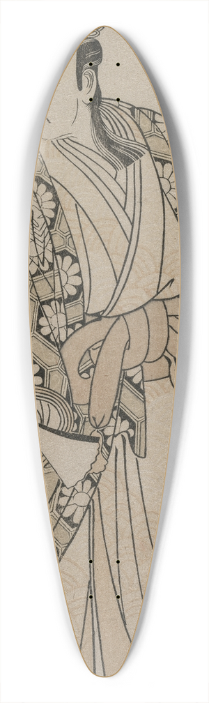 Katsukawa Shunsen - Ichikawa Monnosuke II as a Lord 39.3 inch art pintail longboard deck