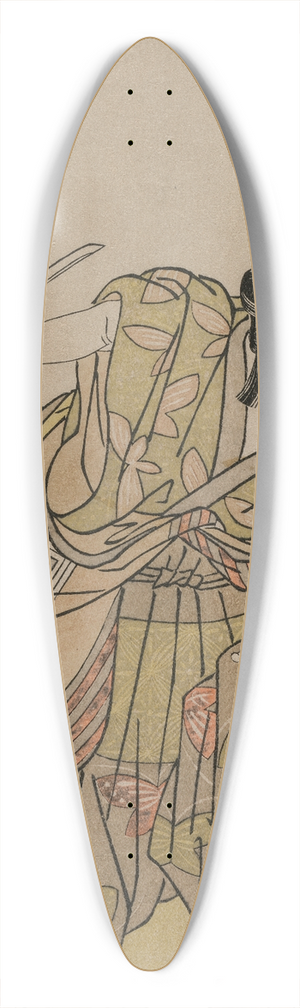 Katsukawa Shunsh - Ichikawa Monnosuke II as Soga no Goro 39.3 inch art pintail longboard deck