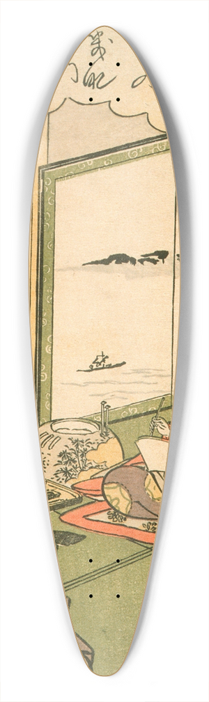 Katsukawa Shunsh - The Syllable Wo 39.3 inch art pintail longboard deck