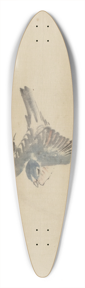 Katsushika Hokusai - A bird flying to the left, seen from above 39.3 inch art pintail longboard deck