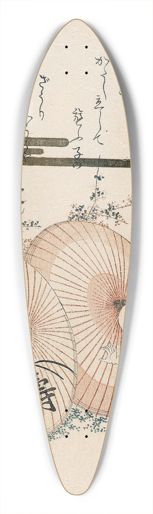 Katsushika Hokusai - Lost-love shell (Katashigai) 39.3 inch art pintail longboard deck Katsushika Hokusai - Lost-love shell (Katashigai) 39.3 inch art pintail longboard deck