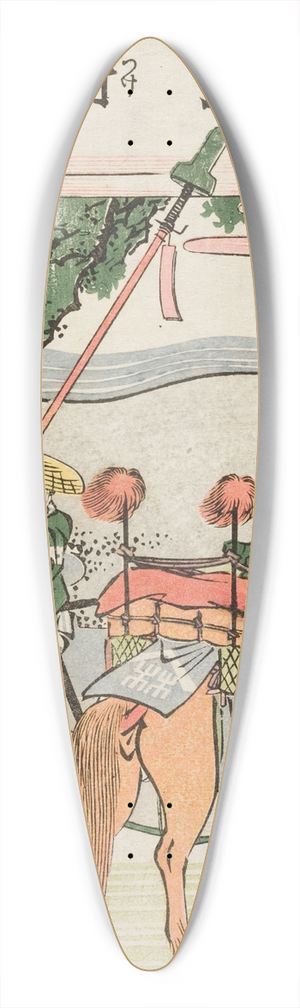 Katsushika Hokusai - Mitsuke 39.3 inch art pintail longboard deck
