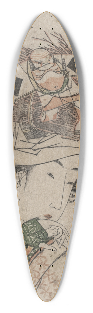 Katsushika Hokusai - Oharame 39.3 inch art pintail longboard deck