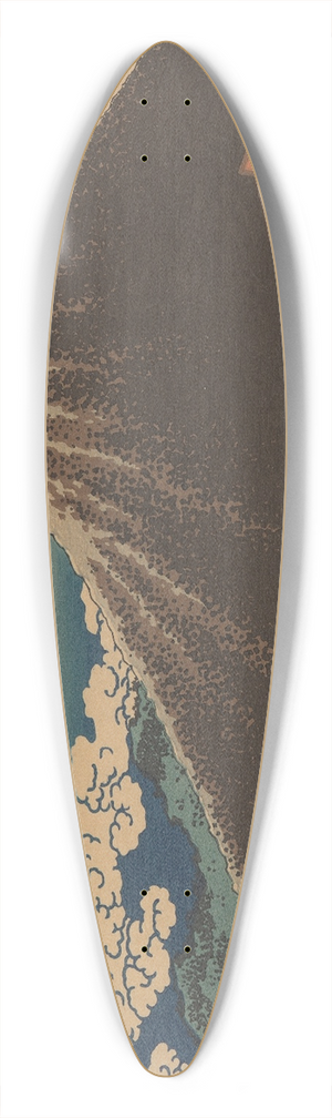Katsushika Hokusai - Rainstorm beneath the Summit (Sanka Haku-u) 39.3 inch art pintail longboard deck