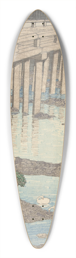 Kawase Hasui - De Gion brug te Hondo in Amakusa 39.3 inch art pintail longboard deck Kawase Hasui - De Gion brug te Hondo in Amakusa 39.3 inch art pintail longboard deck