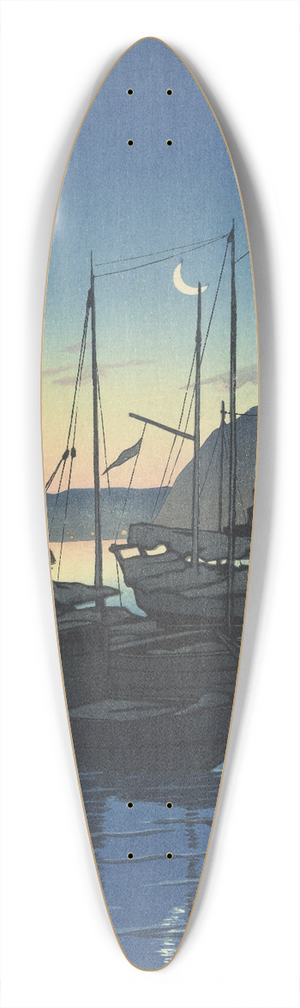 Kawase Hasui - Ochtend in Beppu 39.3 inch art pintail longboard deck Kawase Hasui - Ochtend in Beppu 39.3 inch art pintail longboard deck