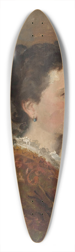 Kazimierz Alchimowicz - Portrait of a young woman, study 39.3 inch art pintail longboard deck