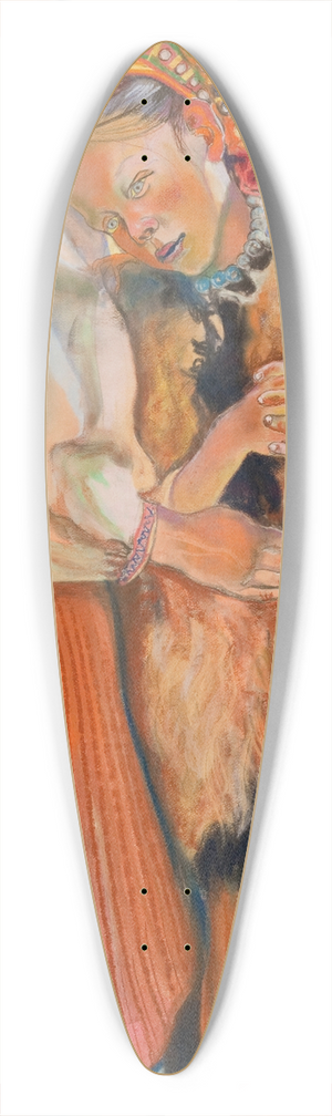 Kazimierz Sichulski - Palm Sunday  triptych. Hutsul girls 39.3 inch art pintail longboard deck