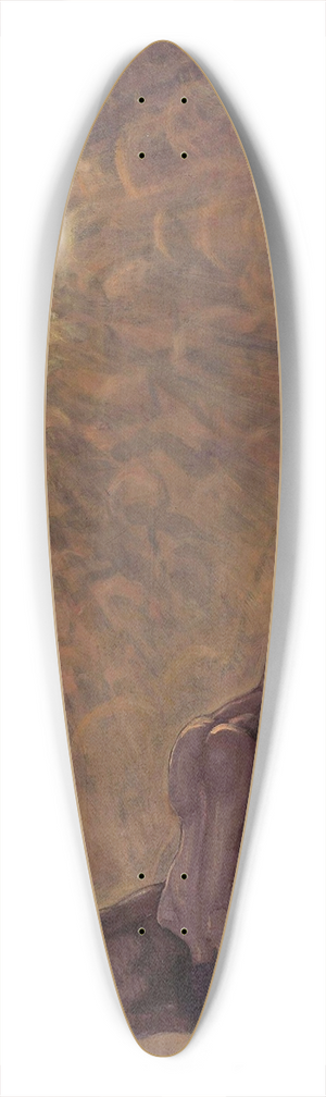 Kazimierz Stabrowski - Fantastical composition 39.3 inch art pintail longboard deck