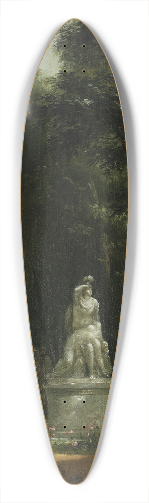 Kazimierz Wojniakowski - View of the azienki Park with the statue of Tancred and Clorinda 39.3 inch art pintail longboard deck