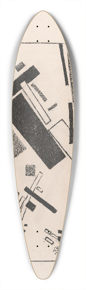 Kazimir Malevich - Dynamic Suprematism 39.3 inch art pintail longboard deck