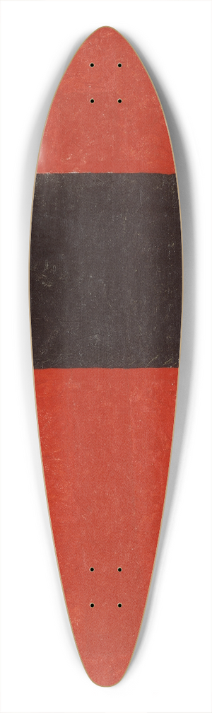 Kazimir Malevich - Large cross in black over red on white 39.3 inch art pintail longboard deck