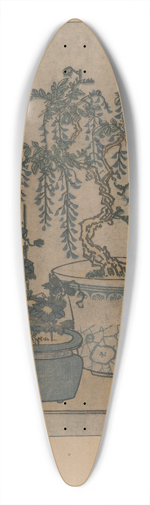 Keisai Eisen - Fuji no hachiuei 39.3 inch art pintail longboard deck