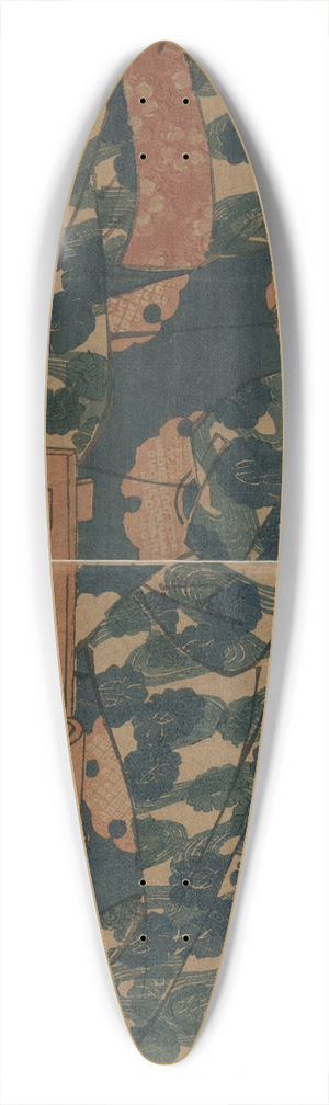 Keisai Eisen - Kaga no Chiyojo 39.3 inch art pintail longboard deck