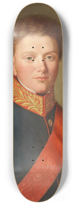 Christian Horneman - Portrt af en officer 8.25 inch art skate deck