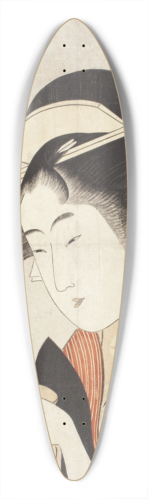 Kitagawa Utamaro - Appearing Again; The Courtesan Naniwaya Okita 39.3 inch art pintail longboard deck