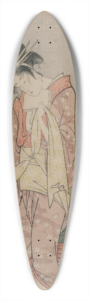 Kitagawa Utamaro - Hanagi of giya from the series Picture Puzzles 39.3 inch art pintail longboard deck