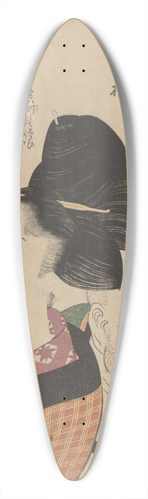Kitagawa Utamaro - Lesson on Hatred (Nikuburi) 39.3 inch art pintail longboard deck
